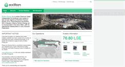 Desktop Screenshot of exillonenergy.com